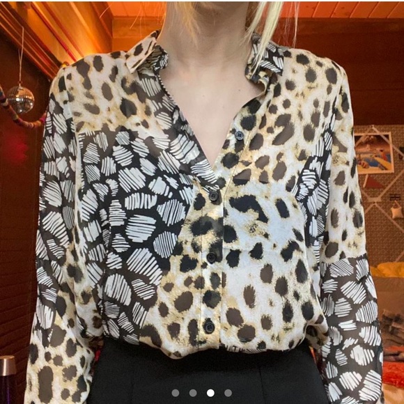 ASOS Animal Print Button Up - Picture 3 of 4
